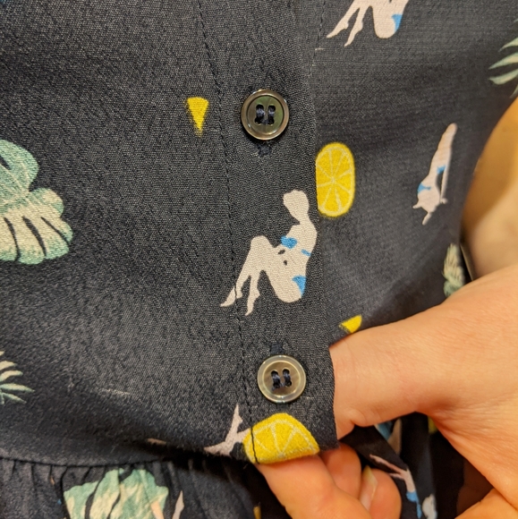 Pin up lemon print blouse top Frnch blouse - Picture 10 of 10